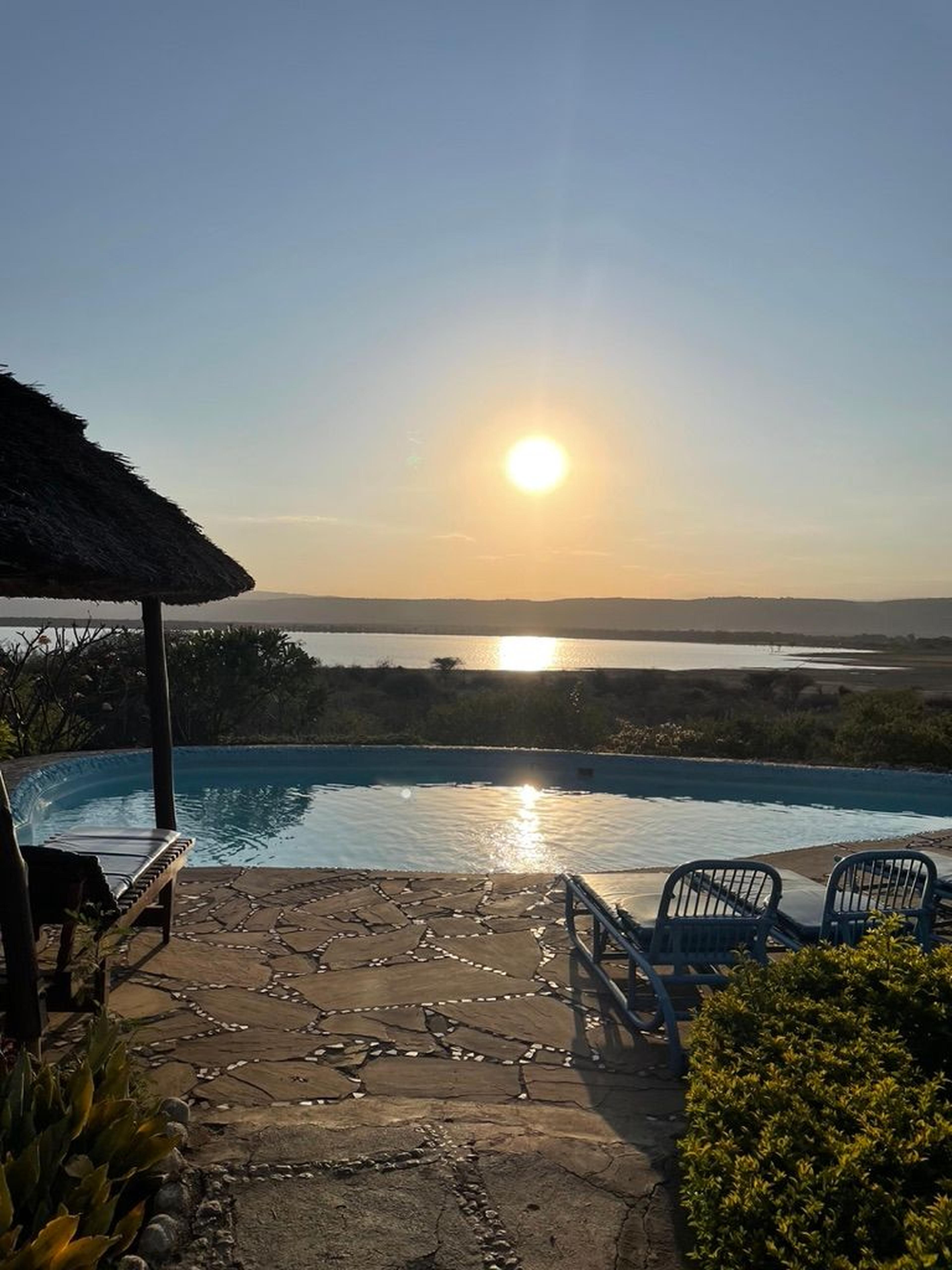 Lago Manyara tramonto